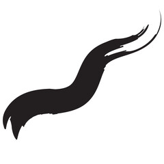 Vector black paint, ink brush stroke, brush, line or texture. Dirty artistic design element, box, frame or background for text.