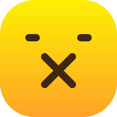 Obraz premium muted emoticon