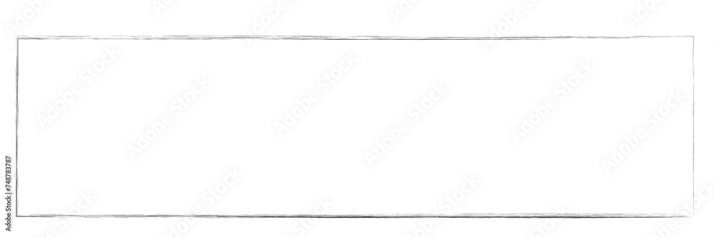 Wall mural collection of rectangular ink grunge frames, borders set. squared hand drawn box for text with torn,