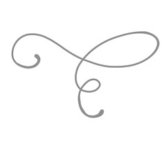 Grey Squiggle Doodle Line