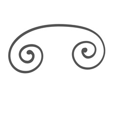 Grey Squiggle Doodle Line