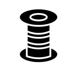 Sewing Spool Thread Glyph Icon