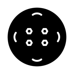 Sewing Stitch Stud Glyph Icon