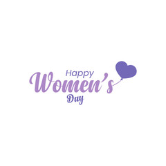 Happy international Women's Days logo design wordmark typograhy icon element vector 