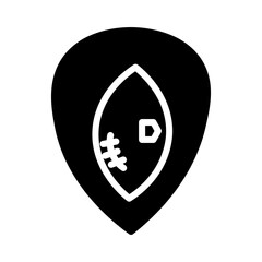 Game Location Map Glyph Icon