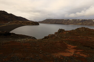 Viewpoint in the Golden Circle which is a tourist area in southern Iceland