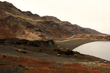 Viewpoint in the Golden Circle which is a tourist area in southern Iceland