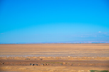 Expansive Dried Lakebed of Lake Urmia, West Azerbaijan, Iran