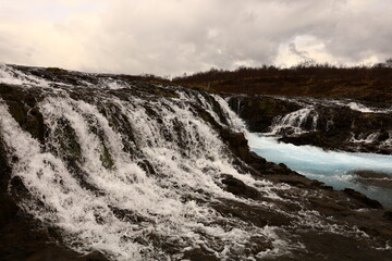 Bruararfoss is a waterfall in West Iceland which runs by the boundaries of municipalities Biskupstungur and Grímsnes