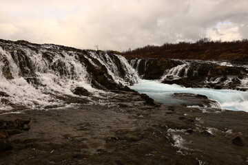 Bruararfoss is a waterfall in West Iceland which runs by the boundaries of municipalities Biskupstungur and Grímsnes