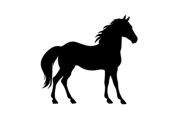 Obraz na płótnie Canvas Veсtor A silhouette of a running horse isolated on white background