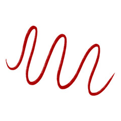 Red Curved Squiggle Line Divider