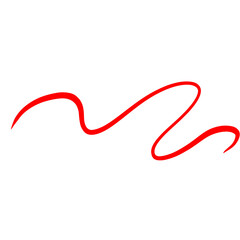 Red Curved Squiggle Line Divider