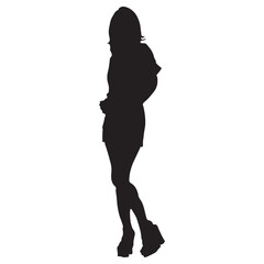 Fototapeta premium International Women's Day Silhouette. Vector Illustration