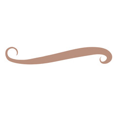 Beige Curved Squiggle Line Divider