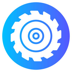 wheel saw gradient icon
