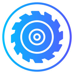 wheel saw gradient icon