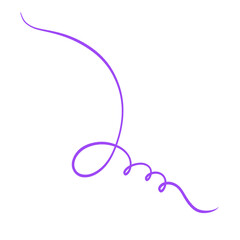 Purple Squiggle Swirl Line
