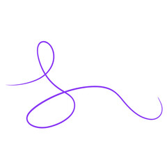 Purple Squiggle Swirl Line