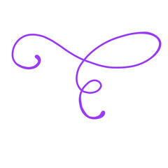 Fototapeta na wymiar Purple Squiggle Swirl Line