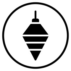plumb bob glyph icon