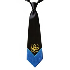 tie with atom symbol