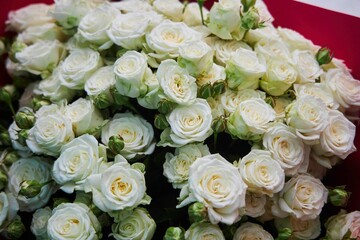 Flower arrangement from a florist, bouquet. A gift and decoration of an event or holiday.