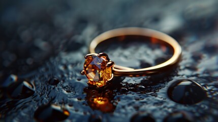 close up of a orange ring