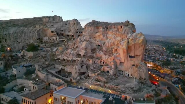 View of Urgup in Nevsehir Province in Cappadocia, Turkey.