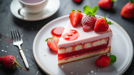 Strawberry Dessert Delight: Enjoy a delectable array of cakes and cheesecake adorned with fresh strawberries, perfect for satisfying your sweet cravings