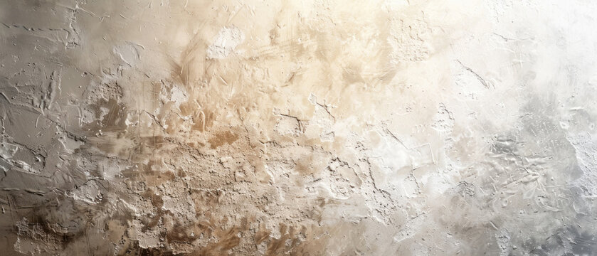 Plaster wall with subtle texture and neutral tones, classic versatile background for portraits, product photography, minimalist designs, even lighting for soft finish