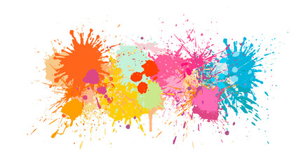 Multicolored splash watercolor blot - template for your designs.