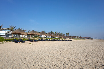 Landscape of Non-Nuok Beach in Danang, Vietnam.
