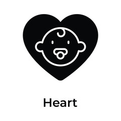 Newborn baby inside love showing concept icon of mom love