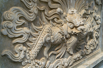 Bas-reliefs in the temple complex.
Tong Lam Lo son Pagoda. Vietnam, a suburb of Nha Trang. The country's largest statue of Buddha Amitabha.