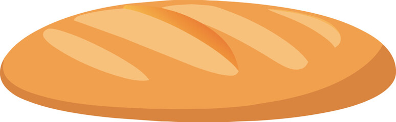 Freshly baked baguette hand-drawn illustration
