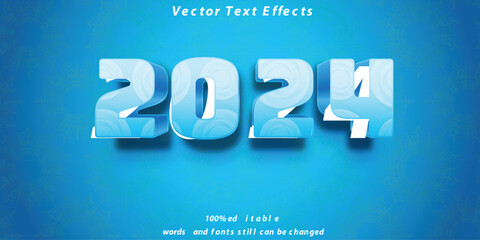 Happy New Year 2024 Editable Text Effect
