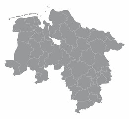 Lower Saxony administrative map