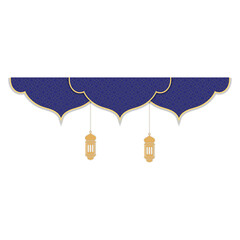 Islamic Header Frame. Ramadan Frame Border.