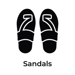 Visually perfect premium icon of ladies sandals in trendy style
