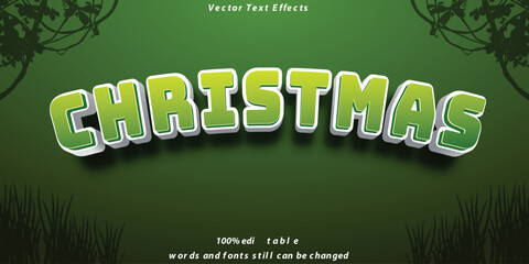 Merry christmas editable text effect