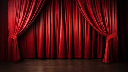 A Red curtains stage (background)