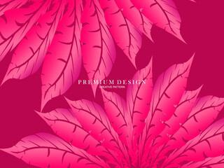 Fototapeta na wymiar Pink feather premium background. Abstract dynamic composition. Modern vector feather illustration.