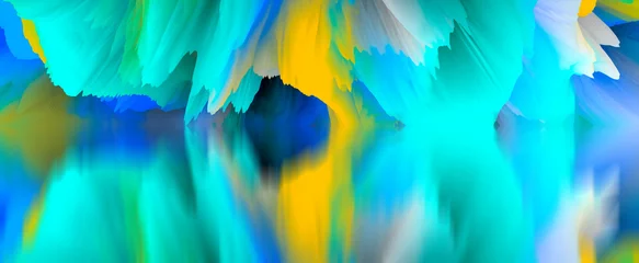 Rollo Magical world. Abstract Landscape, surreal lake and reflections. art, creativity and imagination. 3d illustration © soso