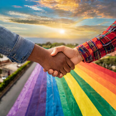 Image of two people giving a handshake symbolizing people's acceptance towards eachother