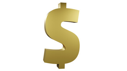 Isolated gold euro sign
