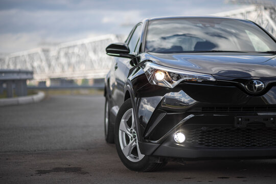 KRASNOYARSK, RUSSIA - June 23, 2023: Black Toyota C-HR