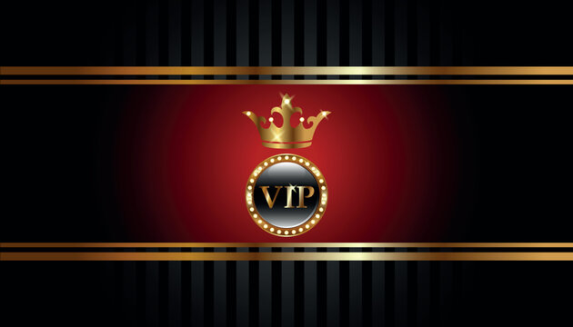 VIP Premium with crown black and red background. Luxury background for casino, theatre, circus, cinemas, bars or restaurants