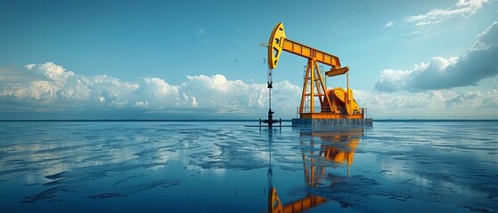 Blue oil pump. Digital extraction, Gas market, Well drilling, Oil production, Fossil fuel, Oilfield crisis, Energy economy, War constriction, Oil refinery, Crude trading, Black gold concepts. - obrazy, fototapety, plakaty