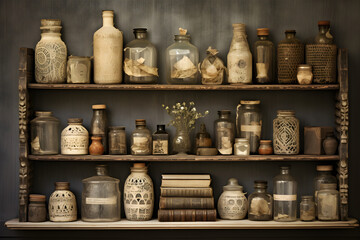 Rustic Collection of Fascinating Antiques Capturing A Bygone Era - obrazy, fototapety, plakaty